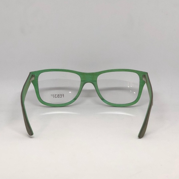 FEB31st Green Wood Eyeglasses w/case // 52 18 140 - Picture 5 of 7